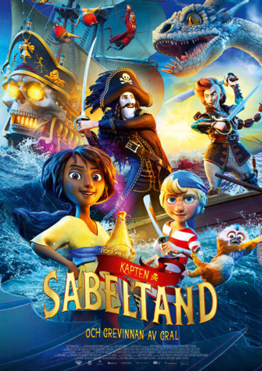 Filmaffisch för PÅSKLOVSBIO: Kapten Sabeltand och Grevinnan av Gral
